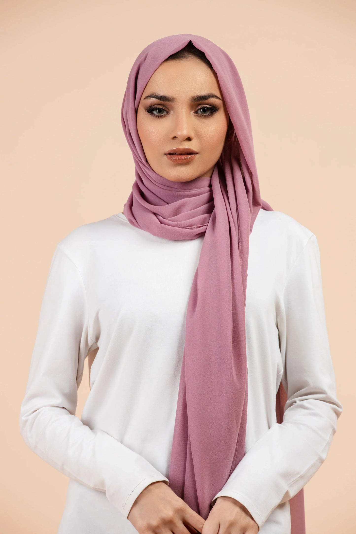 Premium Georgette Hijab - French Rose
