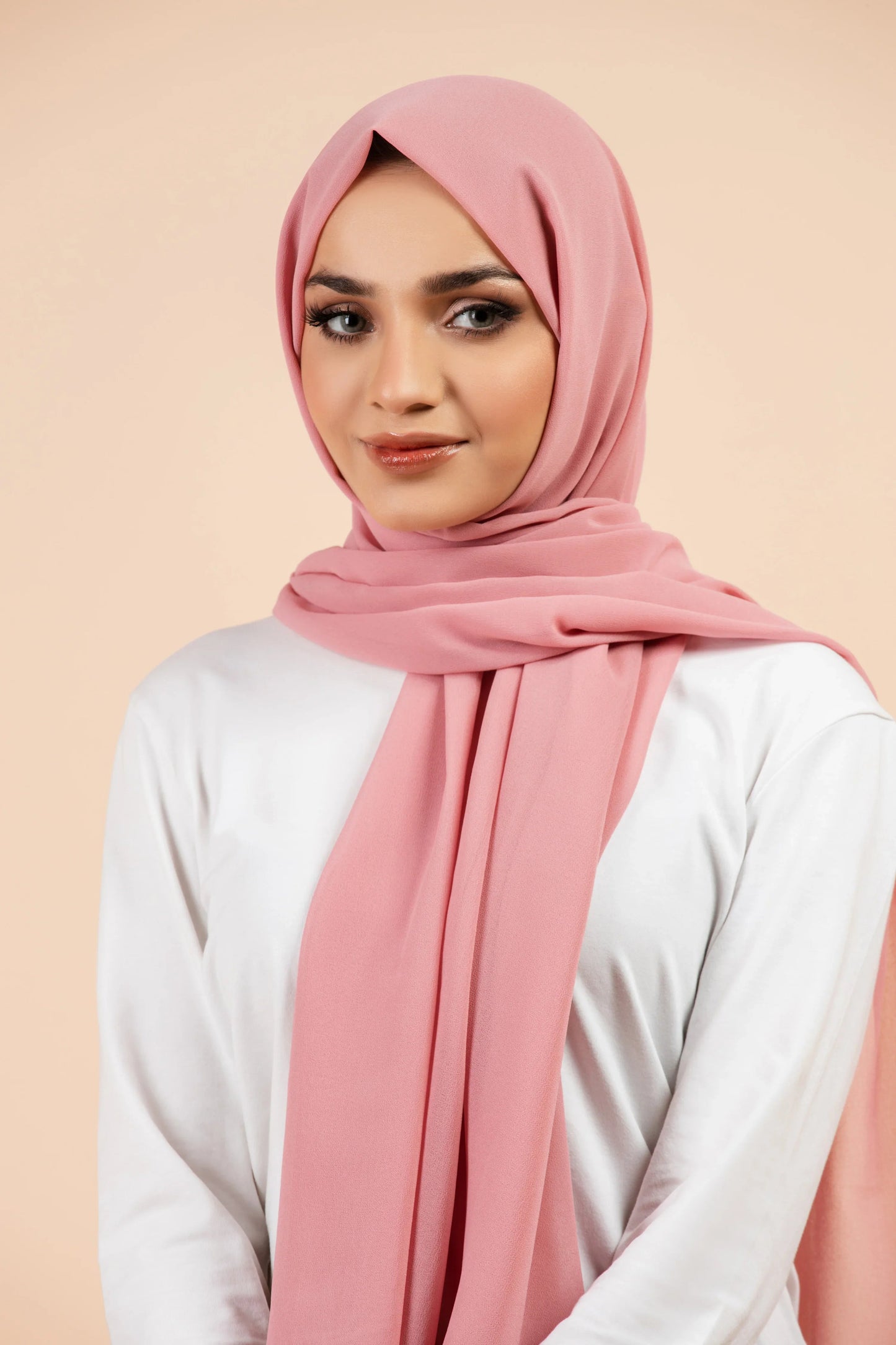 Premium Georgette Hijab - Nude Pink