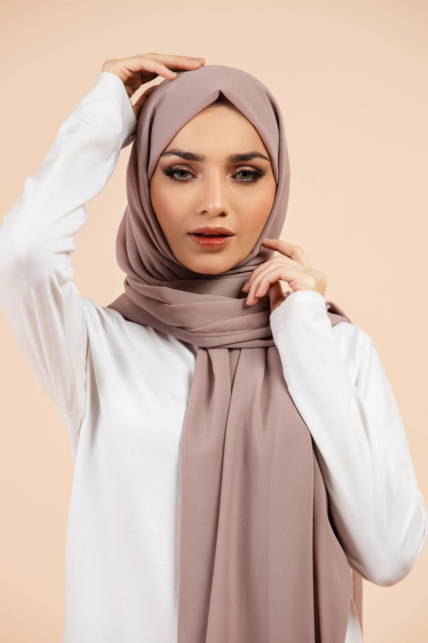 Premium Georgette Hijab - Rose Taupe