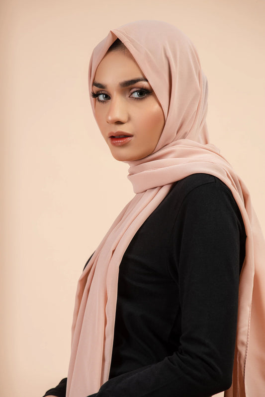 Premium Georgette Hijab - Smoked Salmon