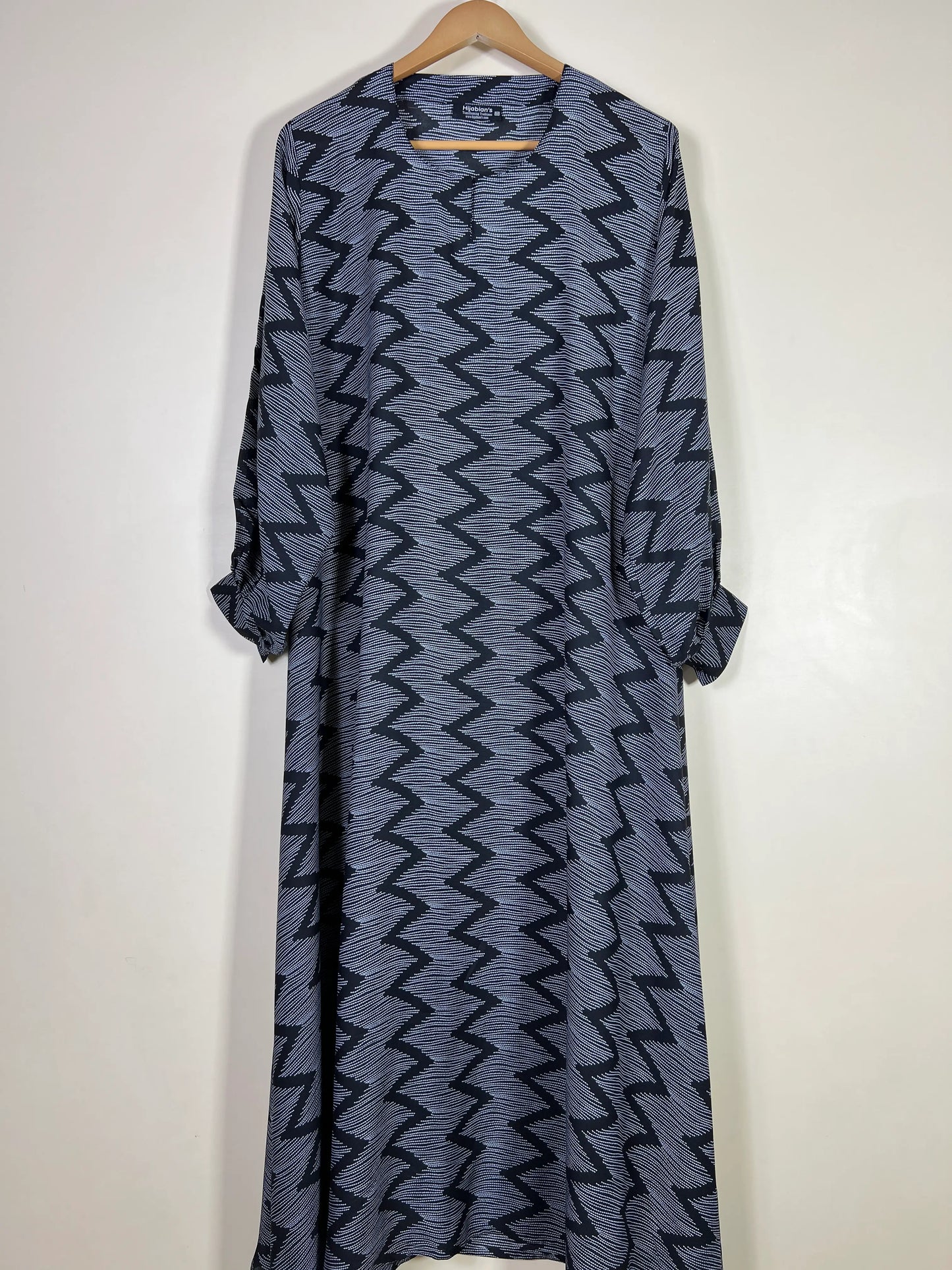 Slate Grey - Printed Maxi Abaya HJ1660