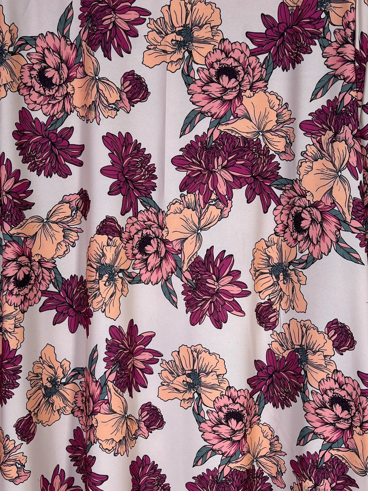 Dusty Rose - Floral Maxi Abaya HJ1662
