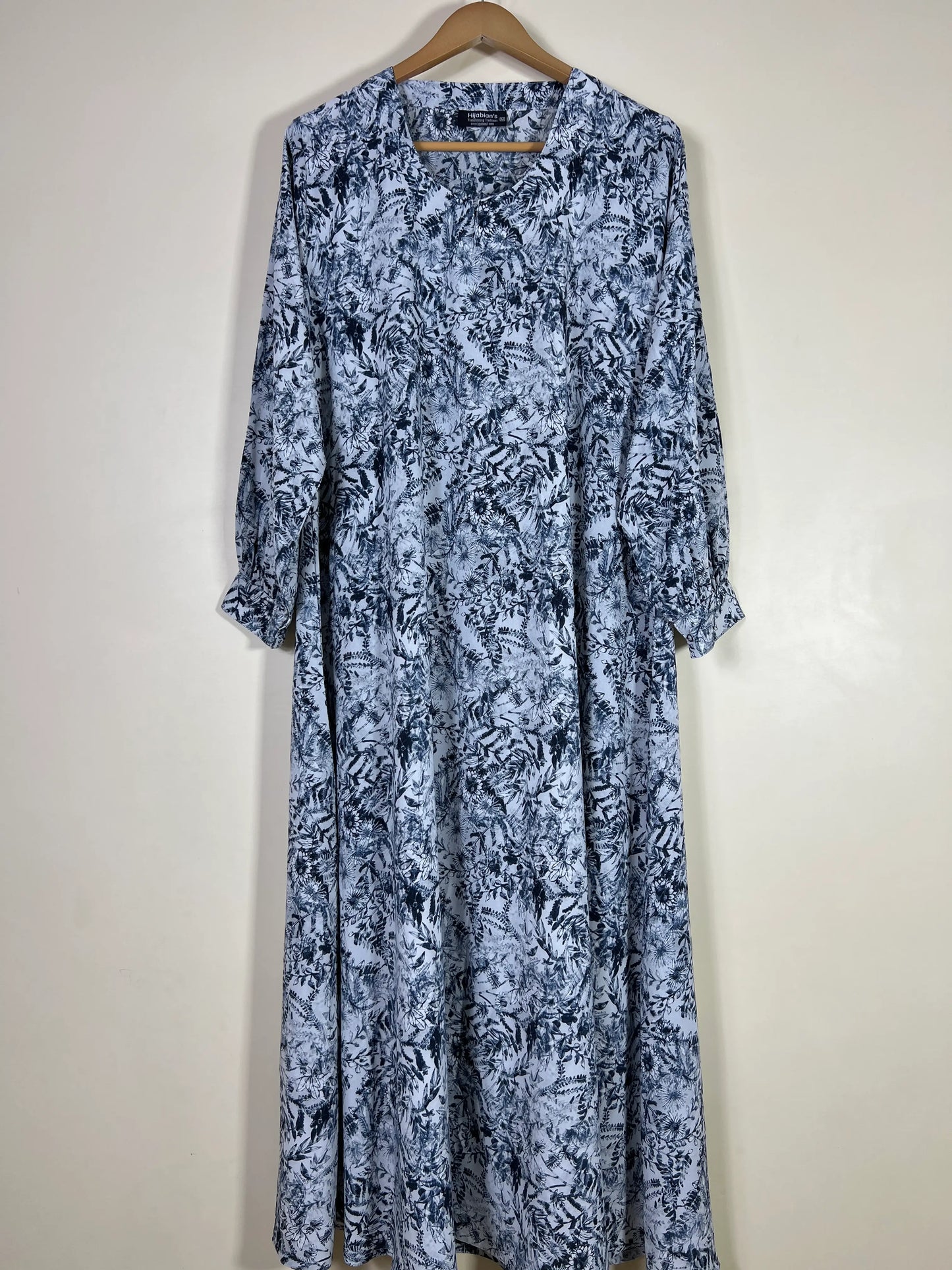 Steel Blue - Printed Maxi Abaya HJ1665