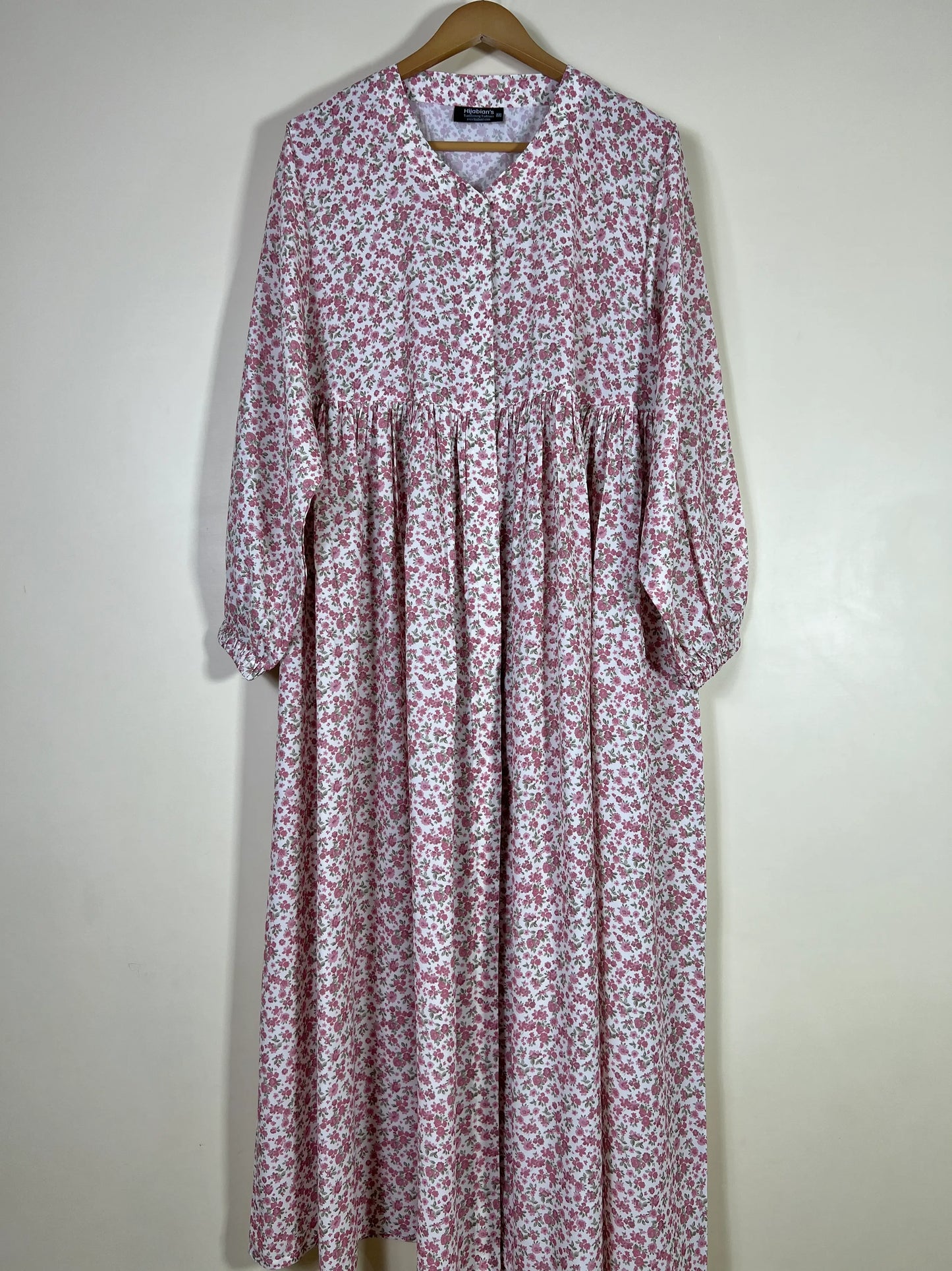 Blush - Floral Front Open Chun Abaya HJ1669