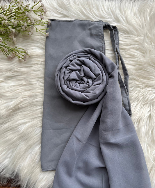 Hijab Naqab Set - Silver