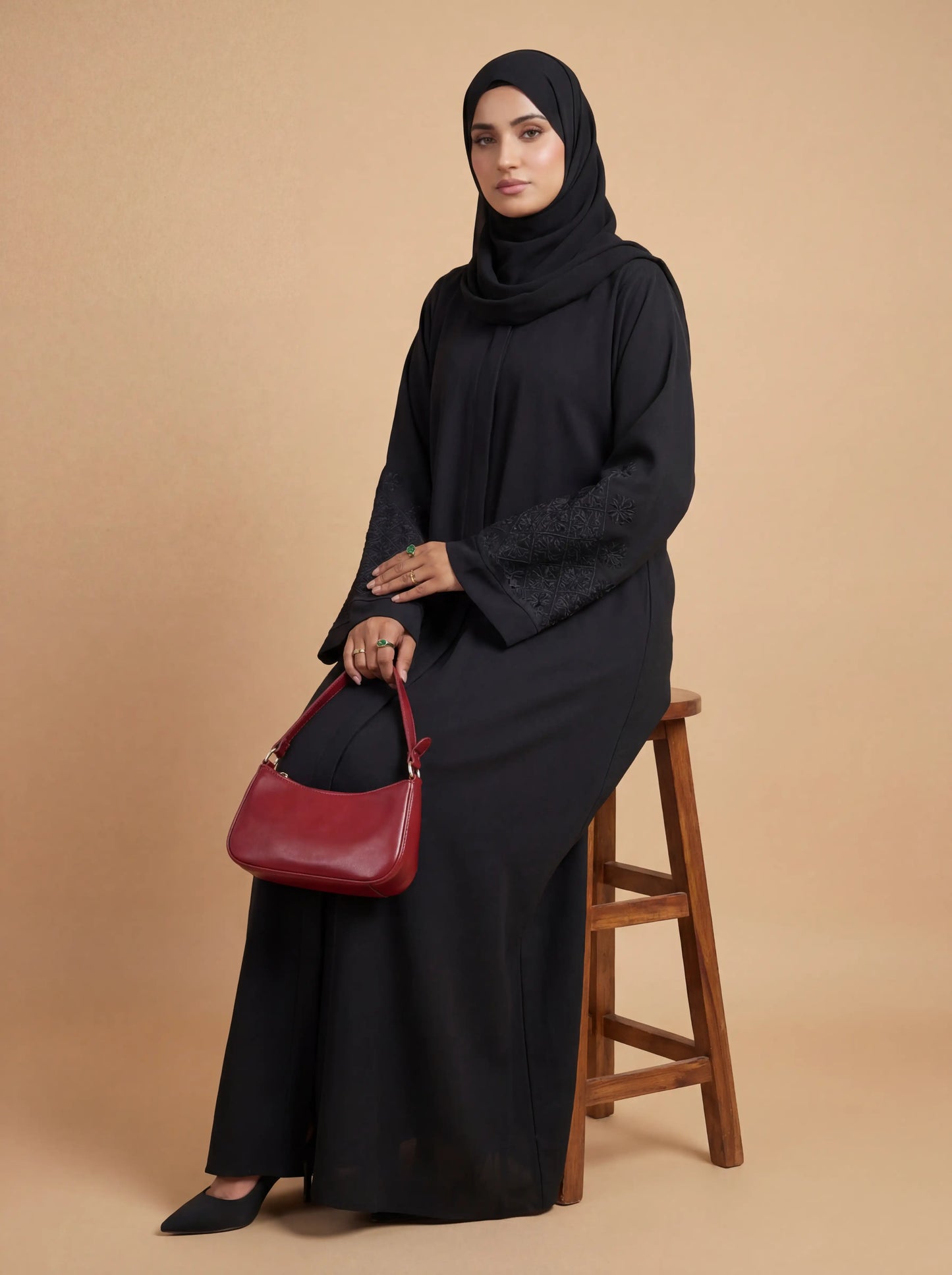 Zahra - Black Embroidery