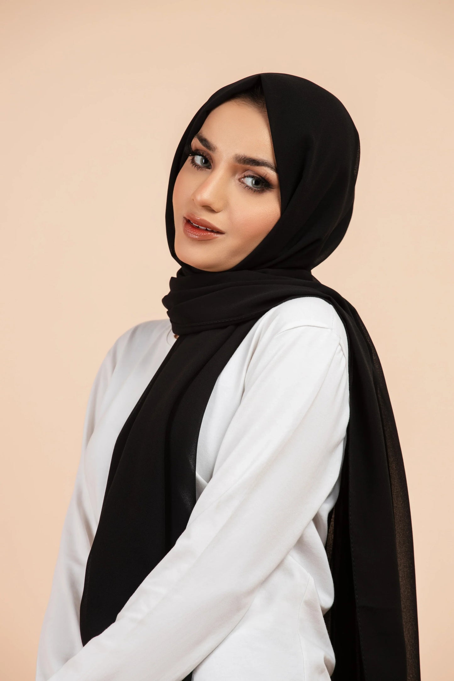 Premium Georgette Hijab - Black