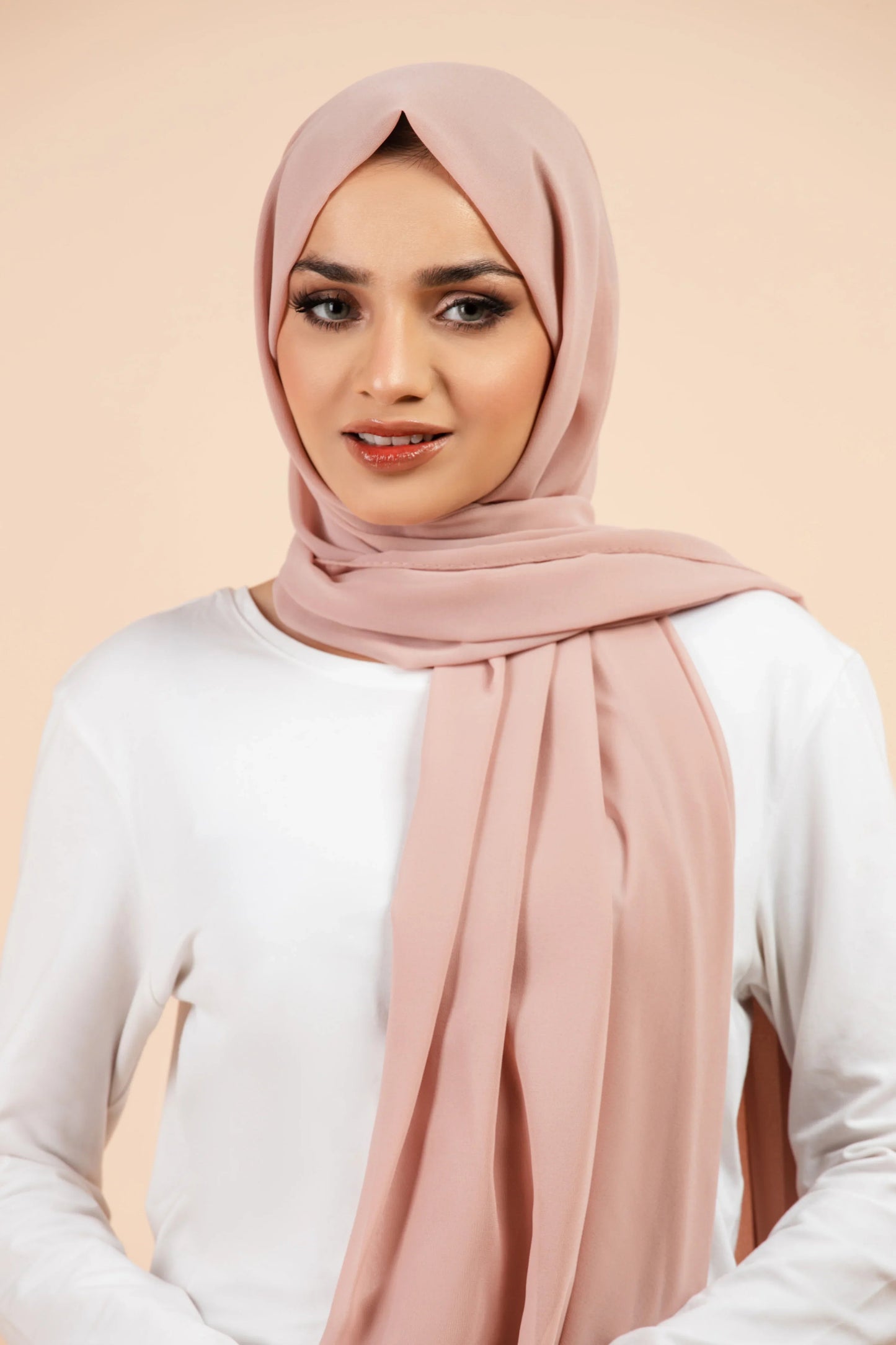 Premium Georgette Hijab - Dusty Pink