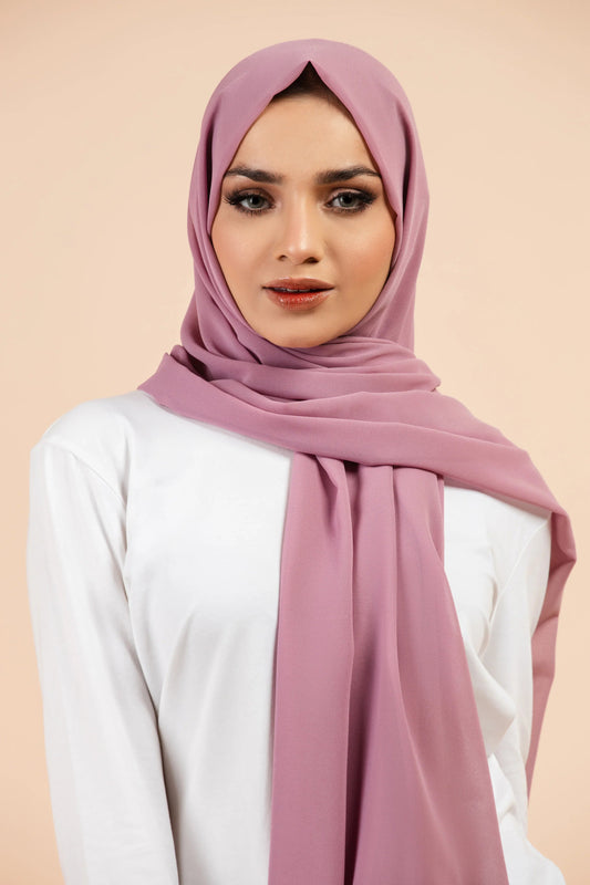 Premium Georgette Hijab - French Rose