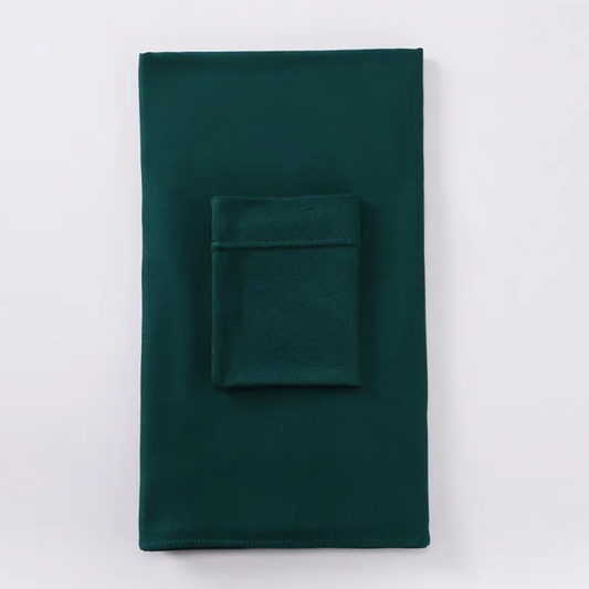 Georgette Hijab + Cap Set - Bottle Green