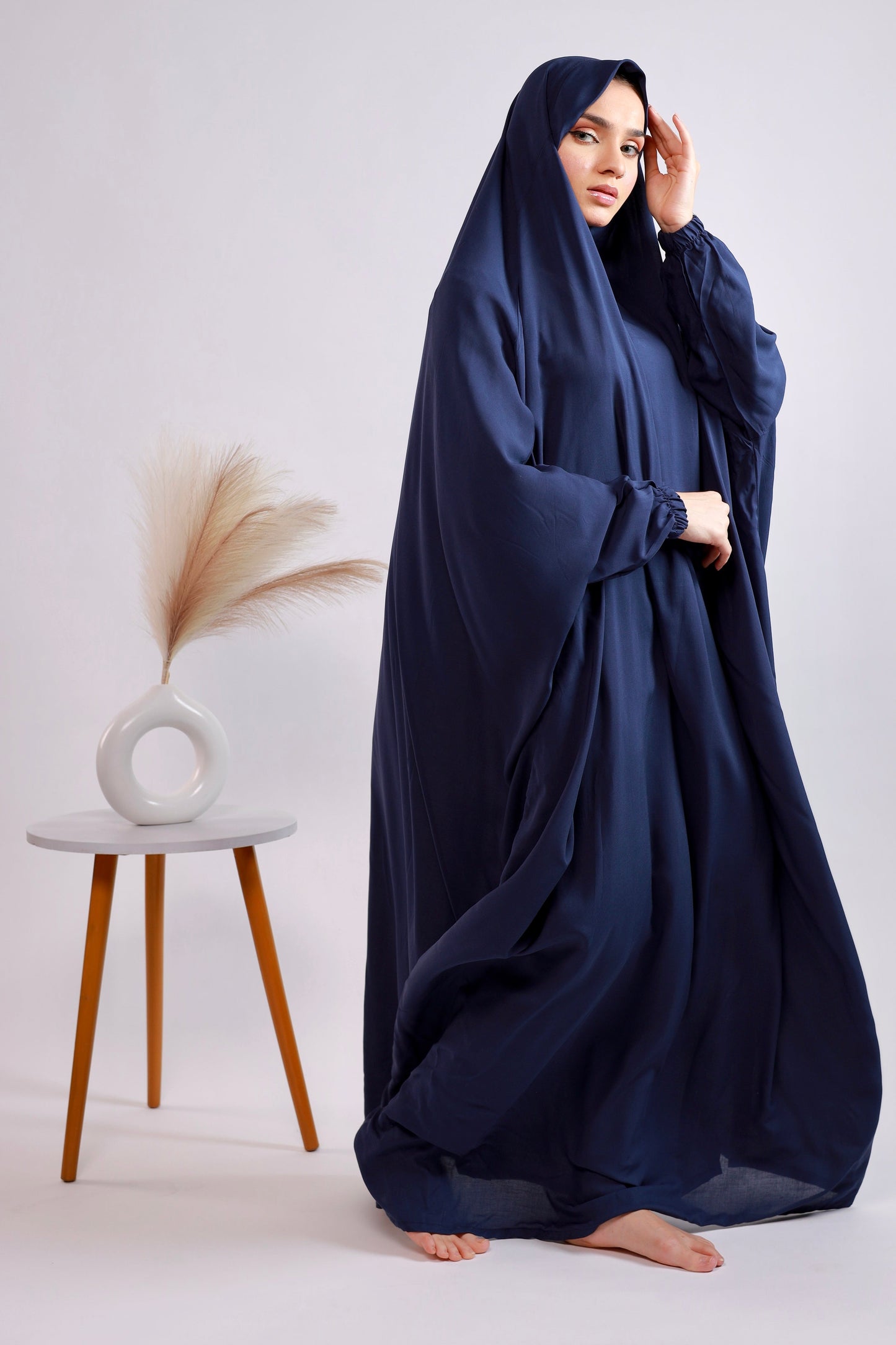 Full Coverage Namaz Chadar - Navy Blue