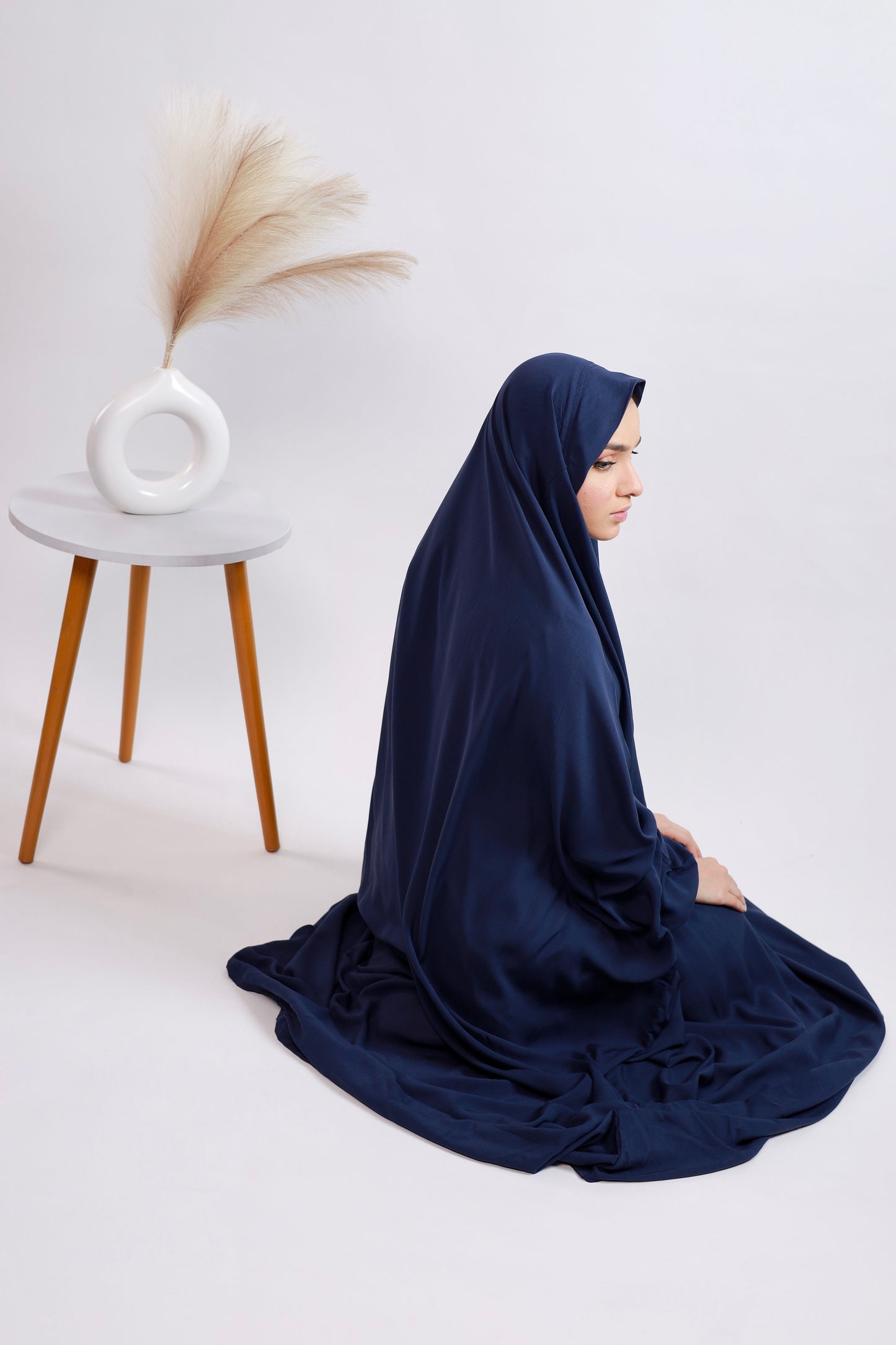 Full Coverage Namaz Chadar - Navy Blue