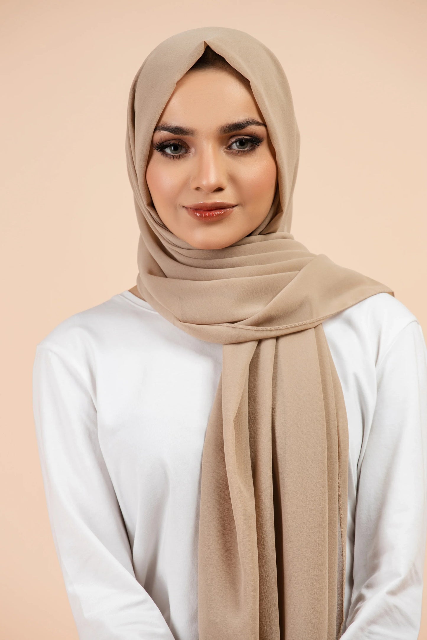 Premium Georgette Hijab - Khaki