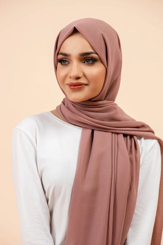 Premium Georgette Hijab - Mauve