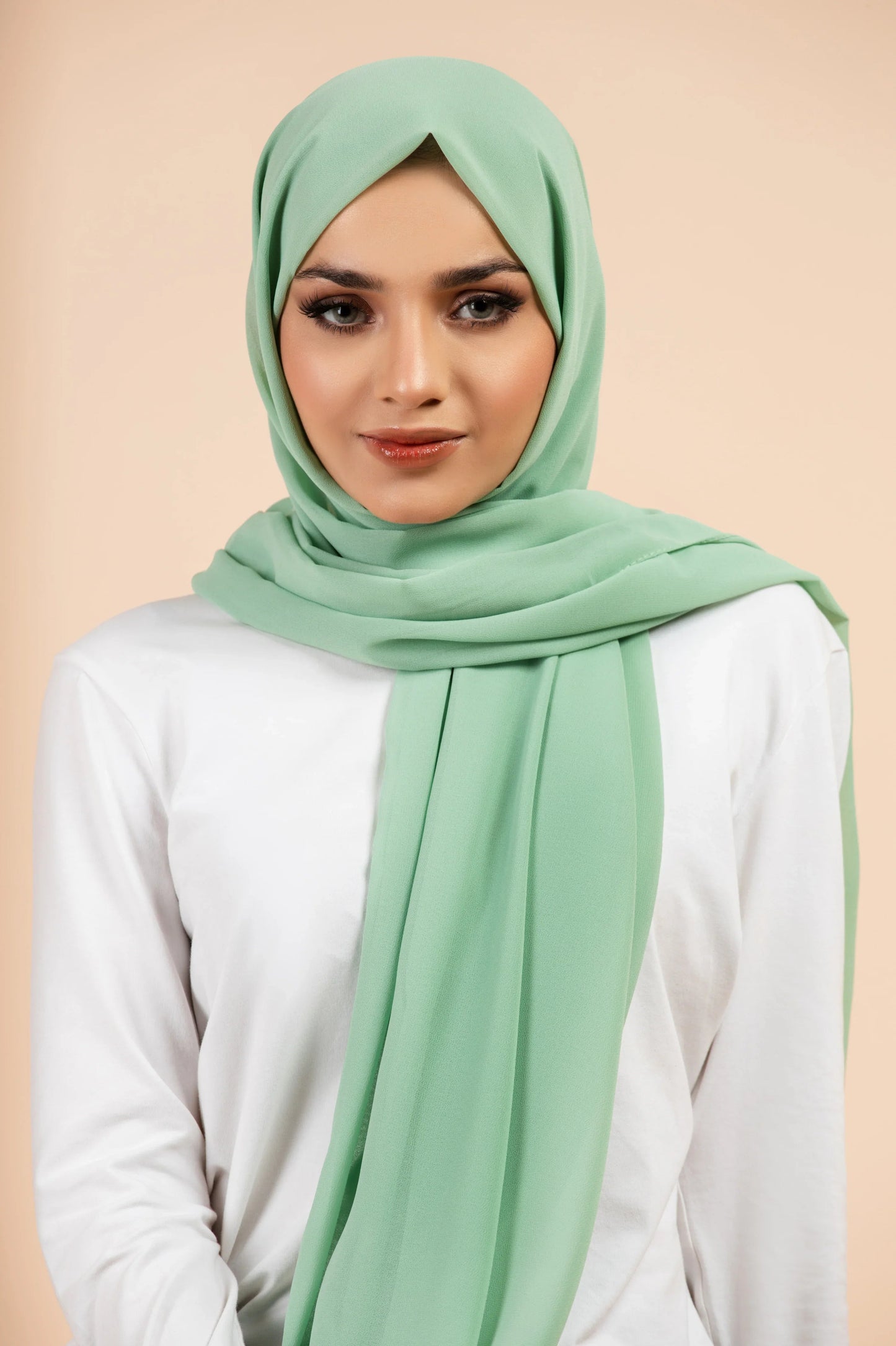 Premium Georgette Hijab - Mint