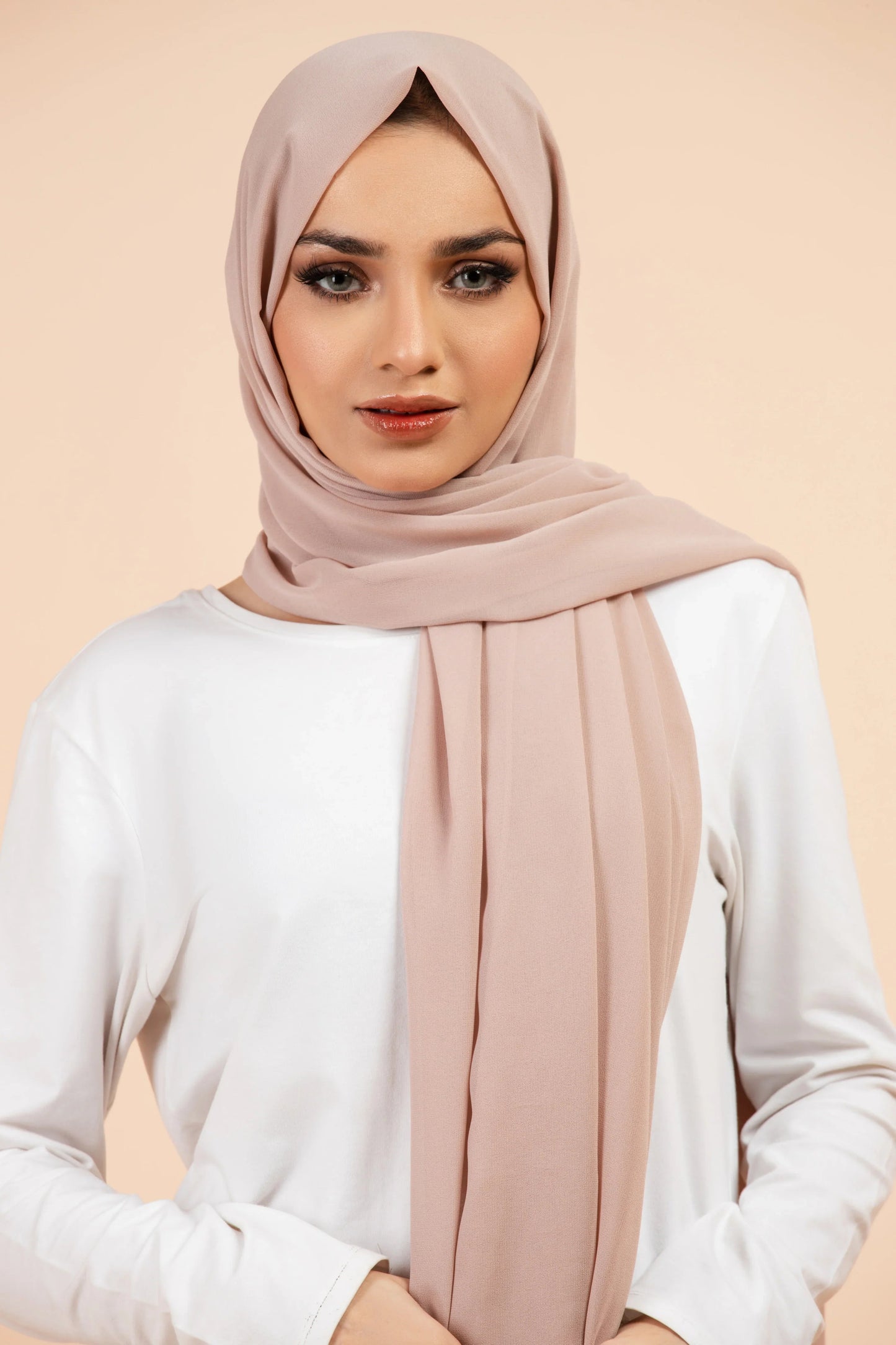 Premium Georgette Hijab - Mushroom