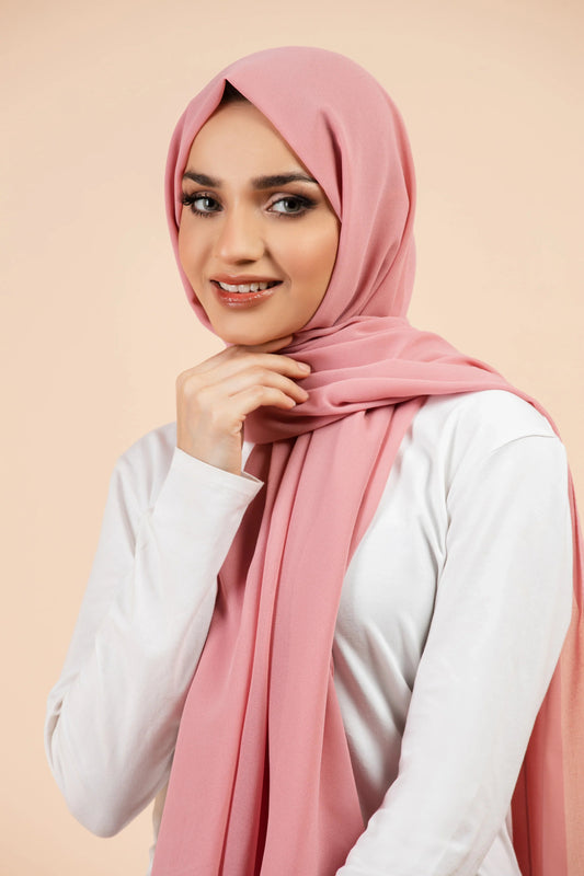 Premium Georgette Hijab - Nude Pink