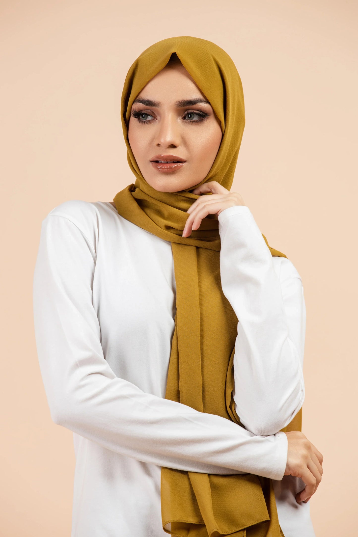 Premium Georgette Hijab - Pickle