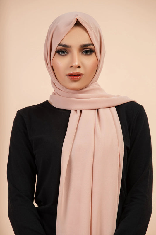 Premium Georgette Hijab - Smoked Salmon