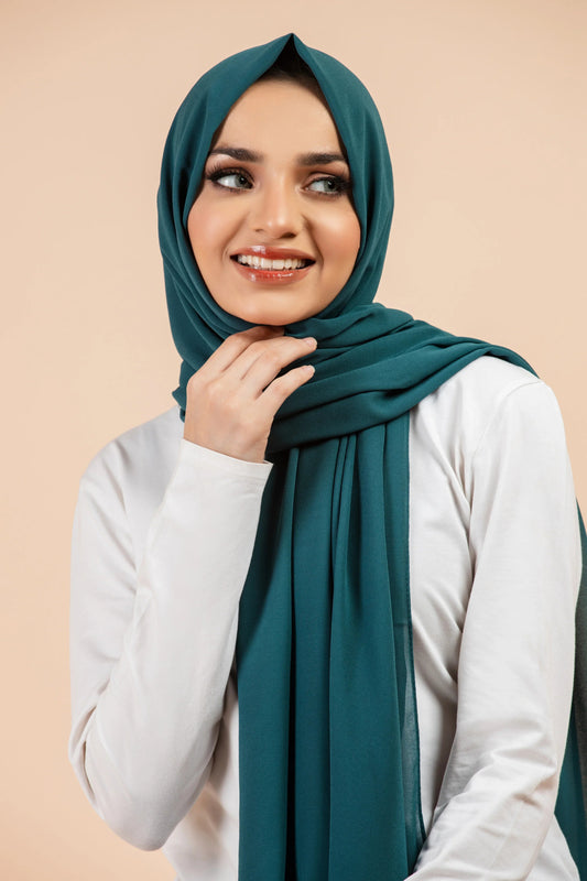 Premium Georgette Hijab - Teal