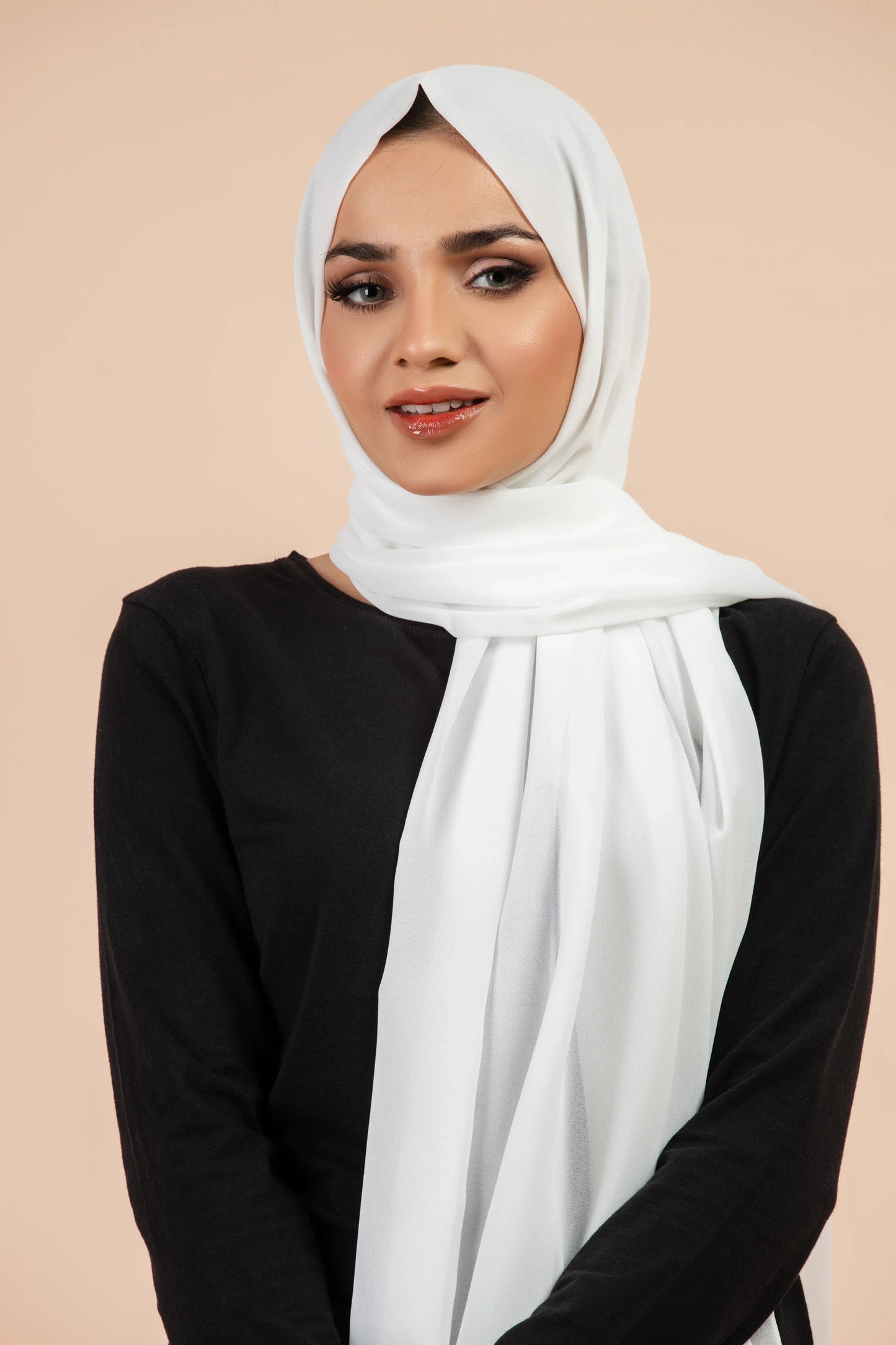 Premium Georgette Hijab - White