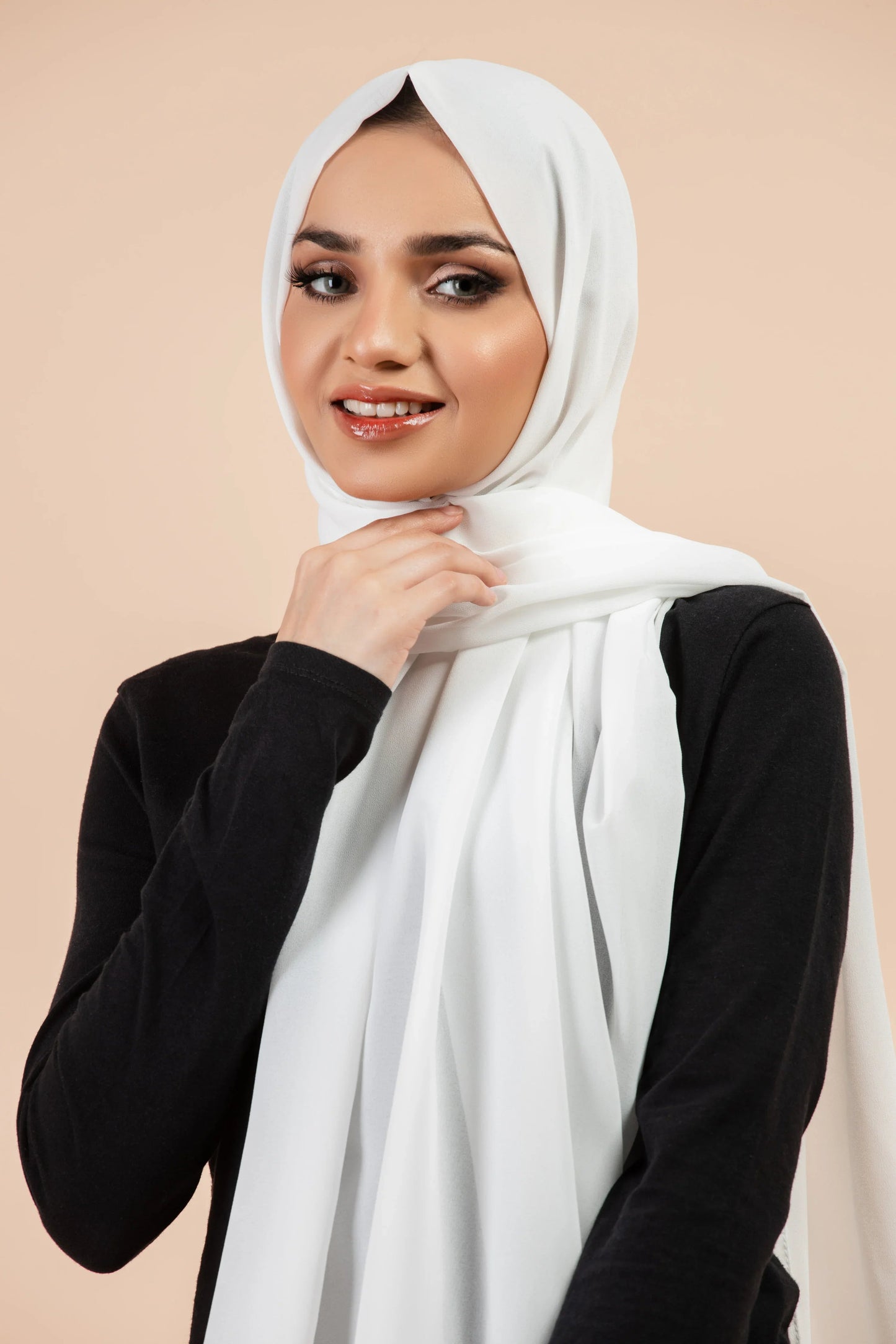 Premium Georgette Hijab - White